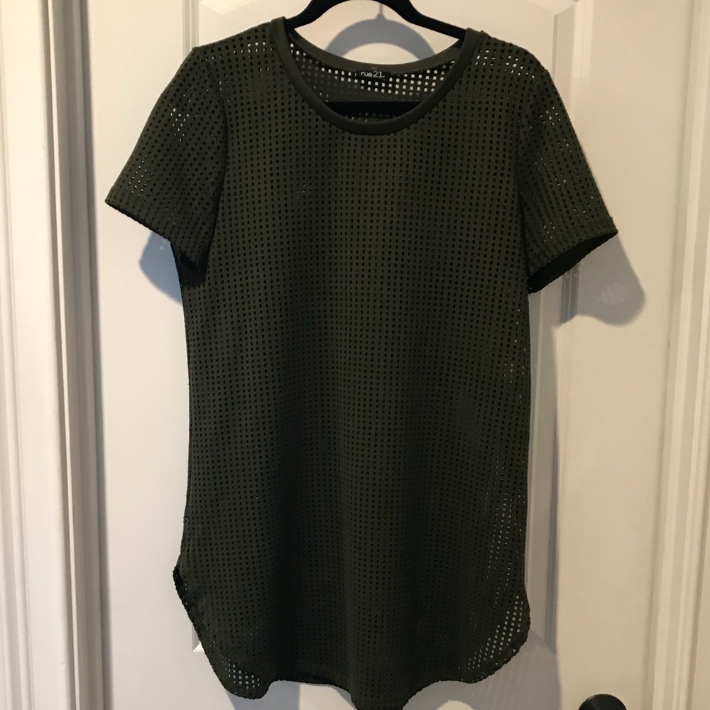 Green See-Through Tunic